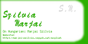 szilvia marjai business card